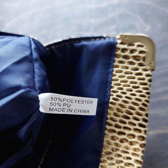 Vtg 90s Elizabeth Grant faux snakeskin clutch wallet - Picture 6 of 9